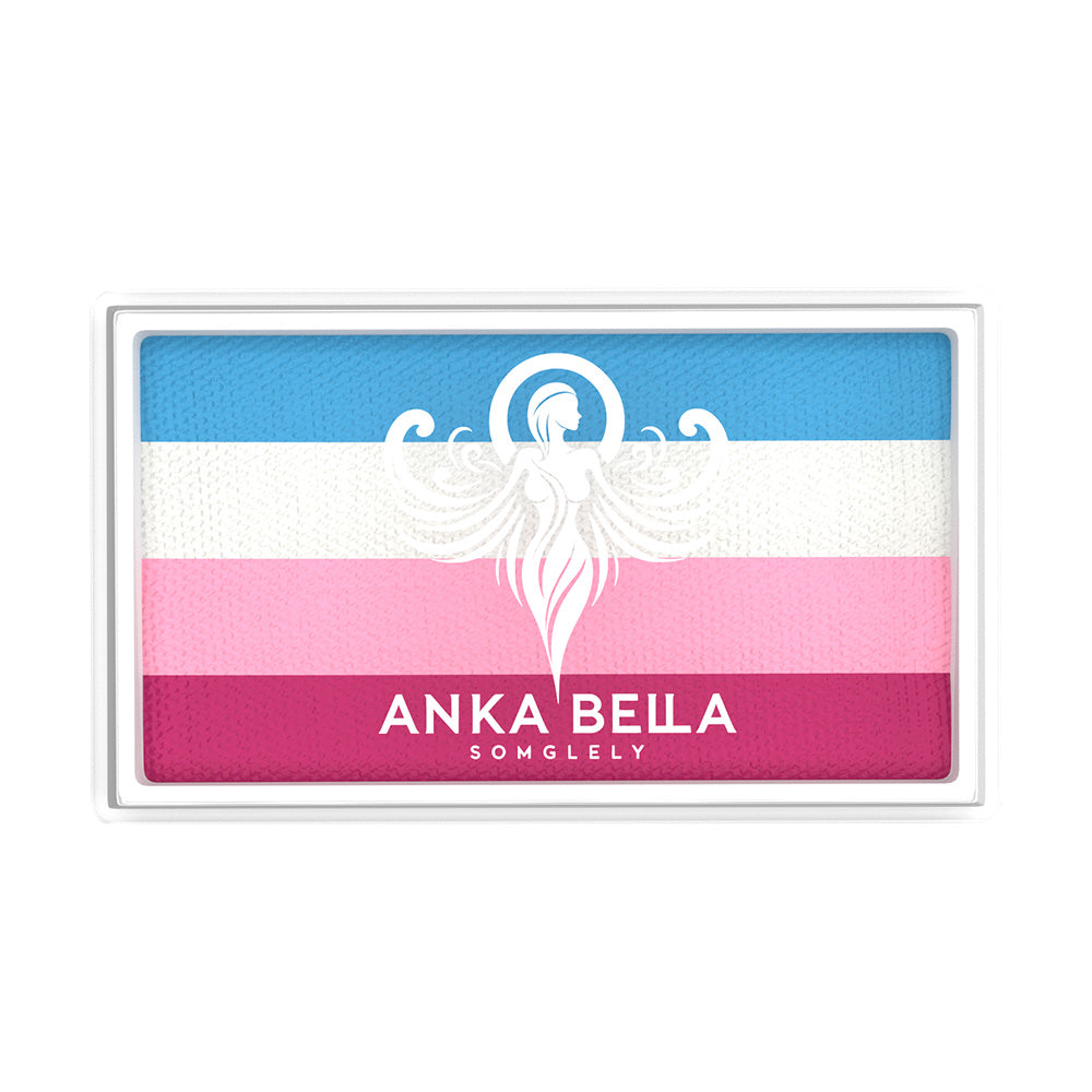 Rose Elsa Rainbow Strips Face Paintings, Anka Bella
