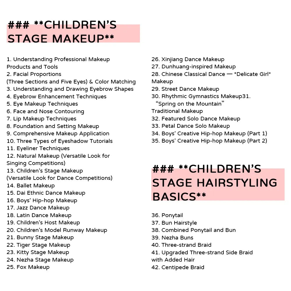 Children’s Stage Makeup Course From Everyday Angel to Stage Star — One Course, Endless Looks