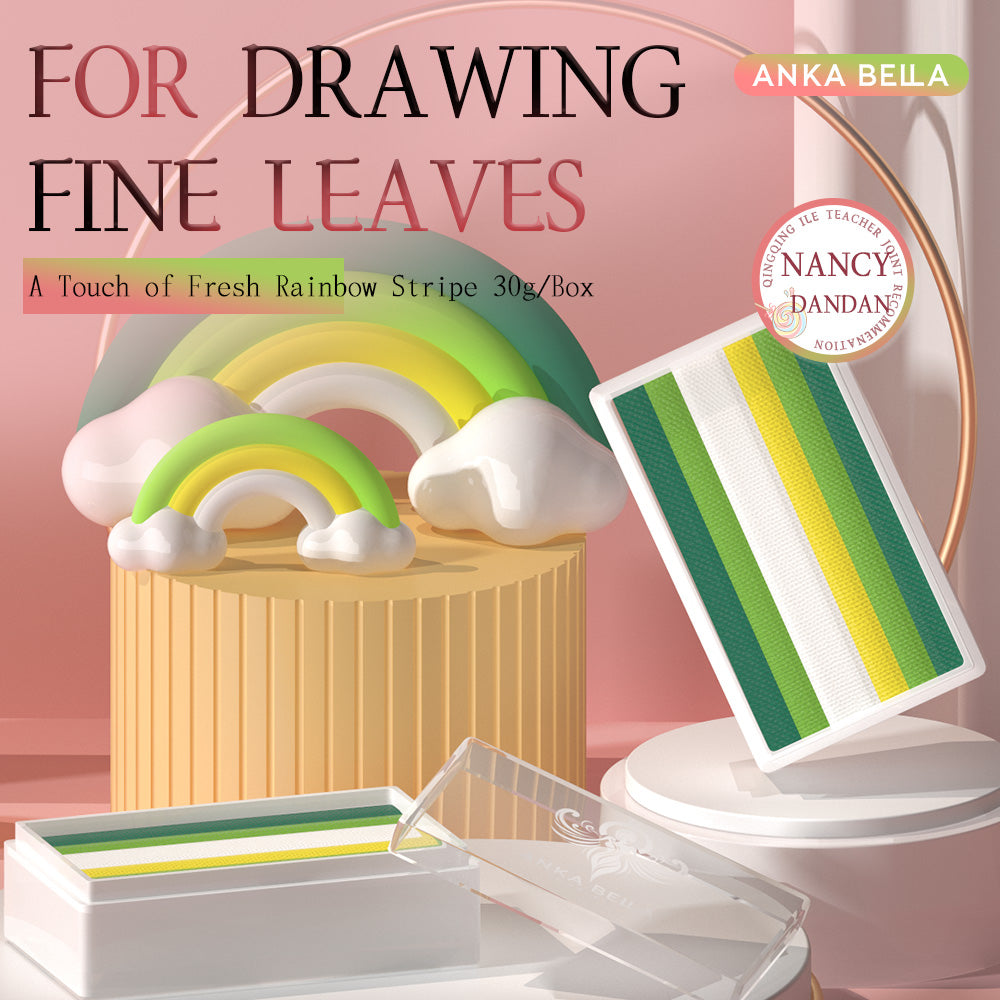 A touch of fresh green rainbow Face paint& Anka bella