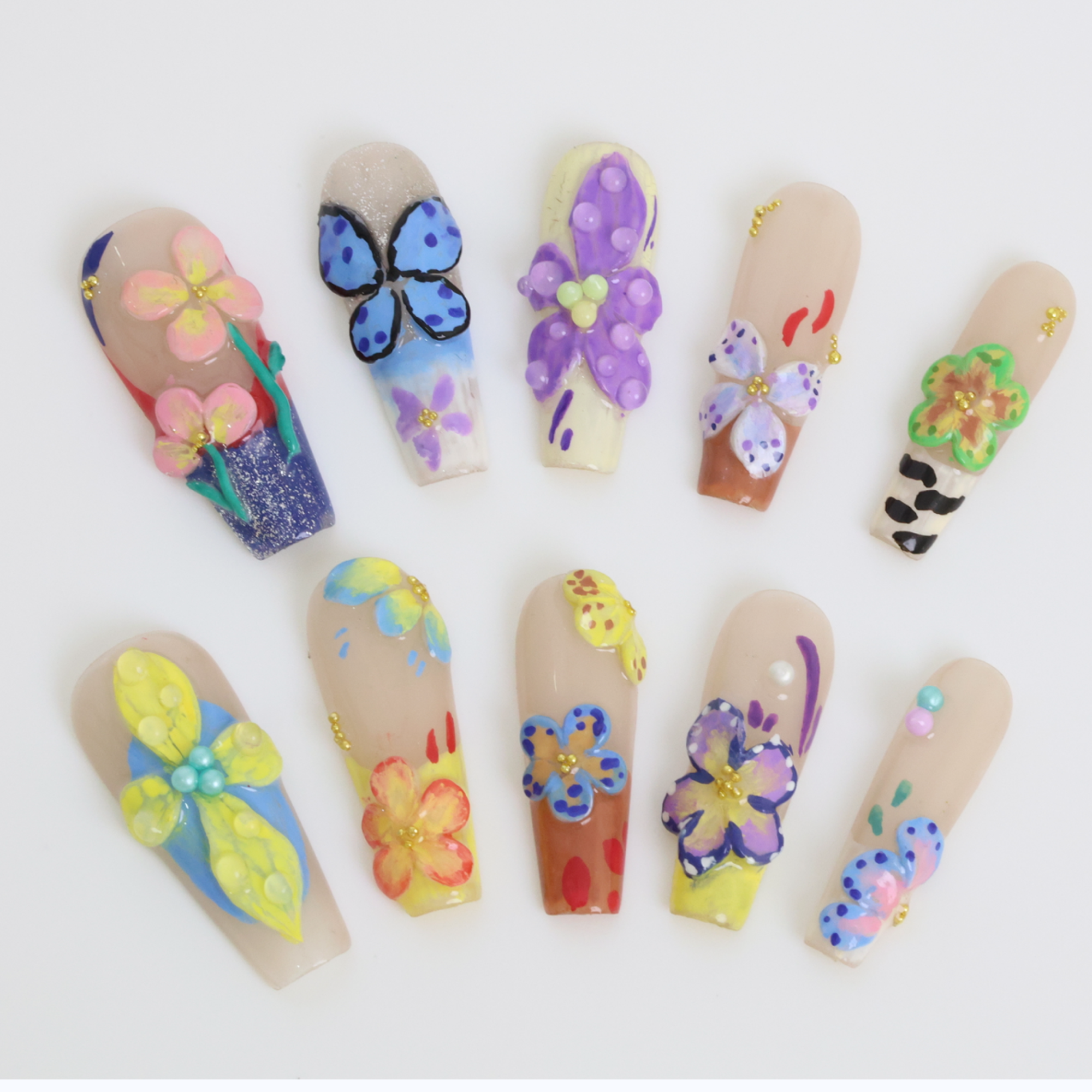 Tropical Floral Nails-Anka Bella