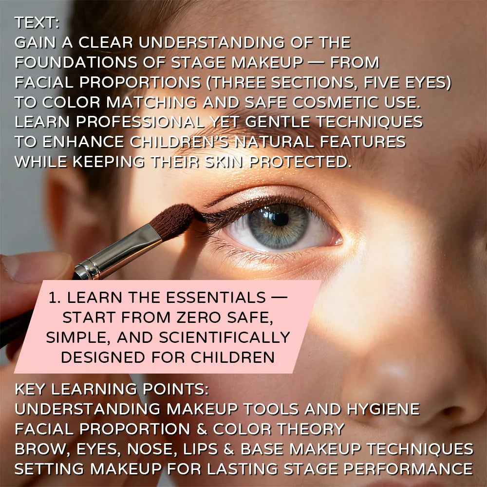 Children’s Stage Makeup Course From Everyday Angel to Stage Star — One Course, Endless Looks