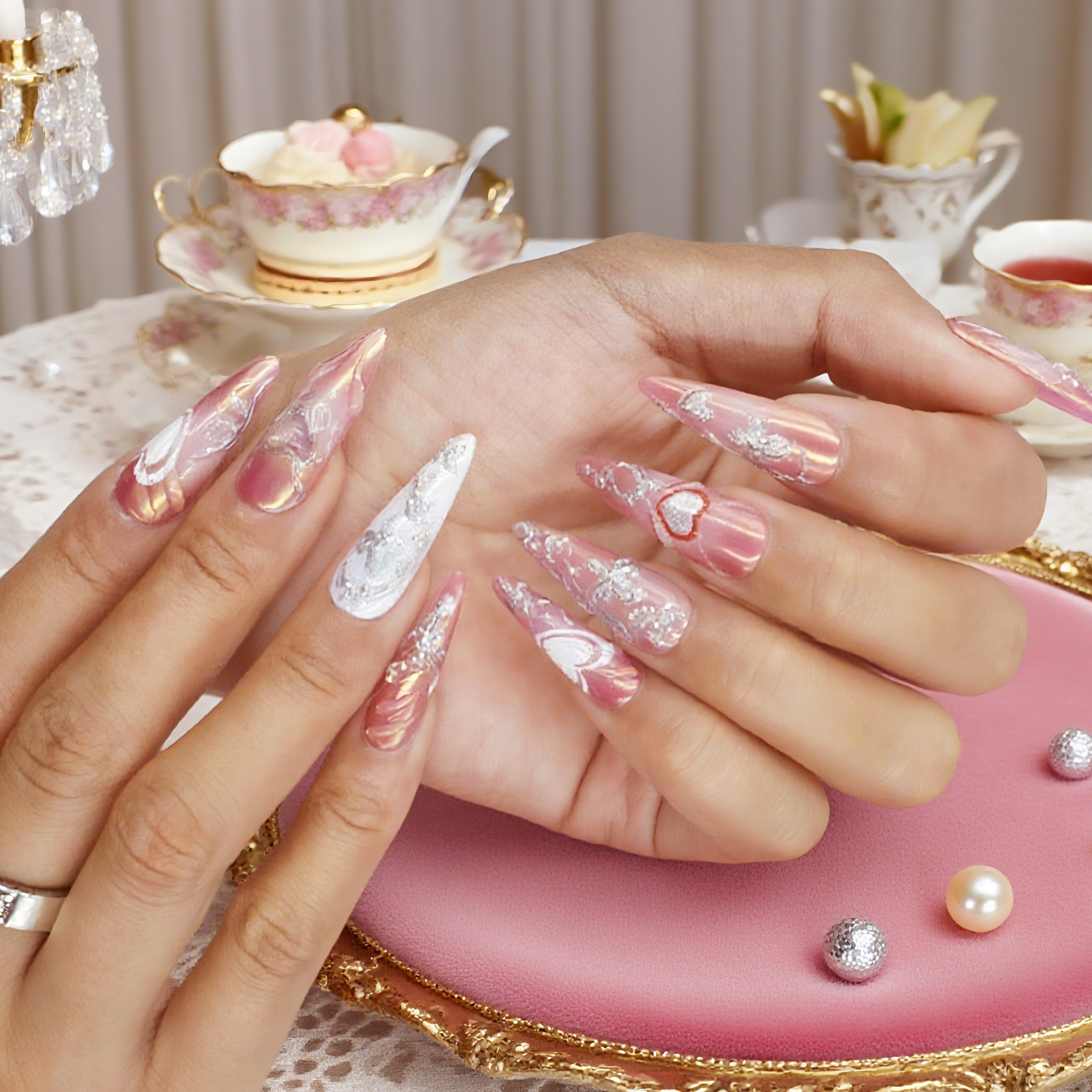 Gilded vine nails