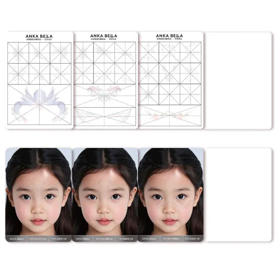 Face Painting One Stroke Line Practice Sheet Copying Training Board Practice Board