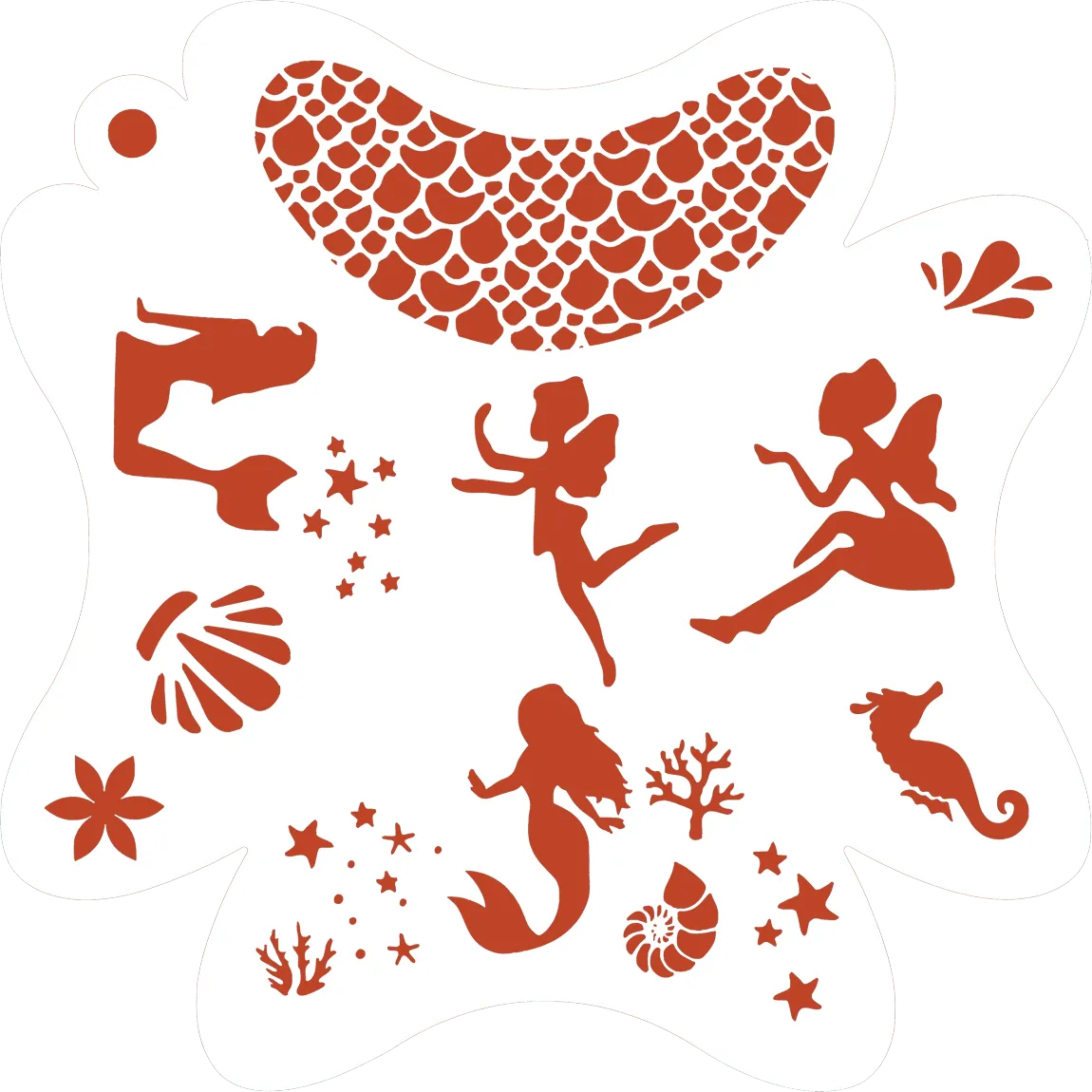 Stencil Sets | Mermaid | Snowflakes | Animal | Unicorn | Sea