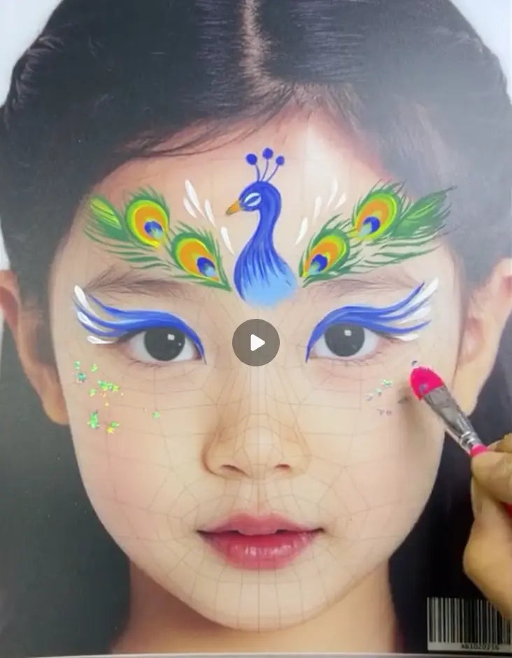 Peacock Face Painting Tutorial Anka Bella