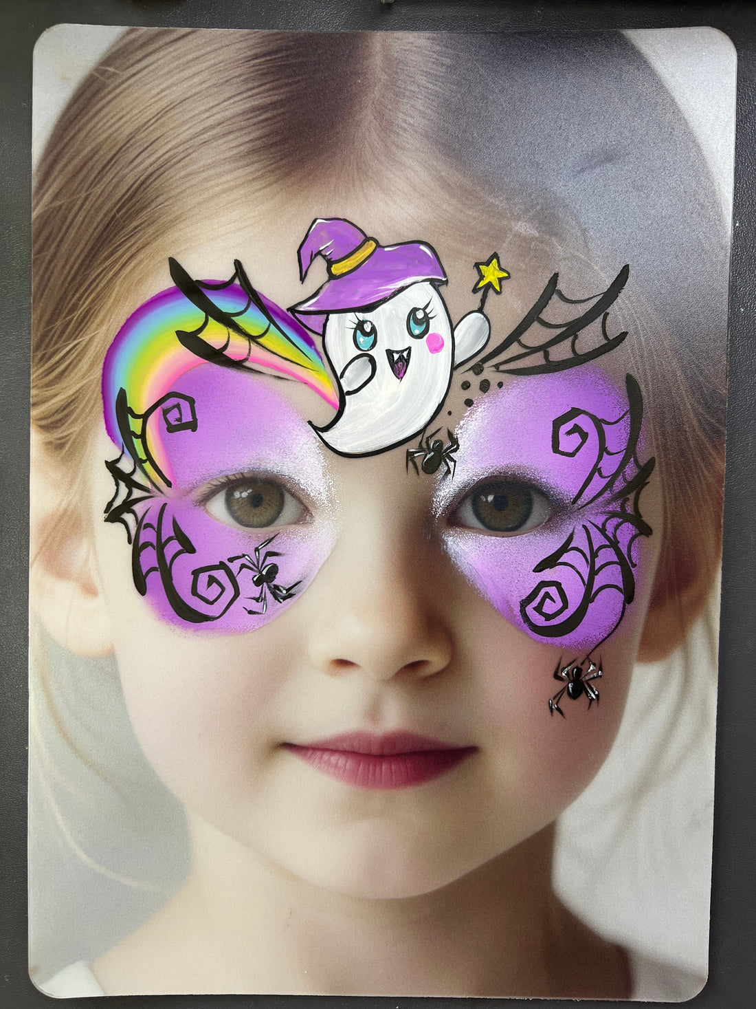 🎃 Cute Halloween Ghost Face Painting Tutorial | Easy Kids’ Halloween Makeup 👻