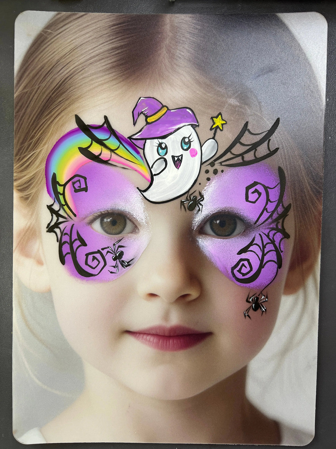 🎃 Cute Halloween Ghost Face Painting Tutorial | Easy Kids’ Halloween Makeup 👻 Anka Bella