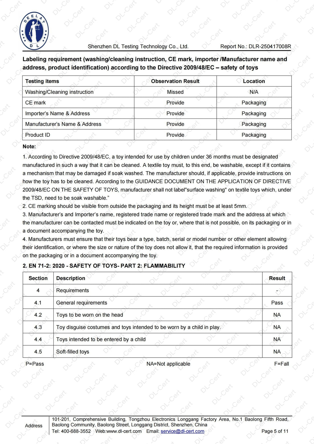 CE & EN71 Safety Certification