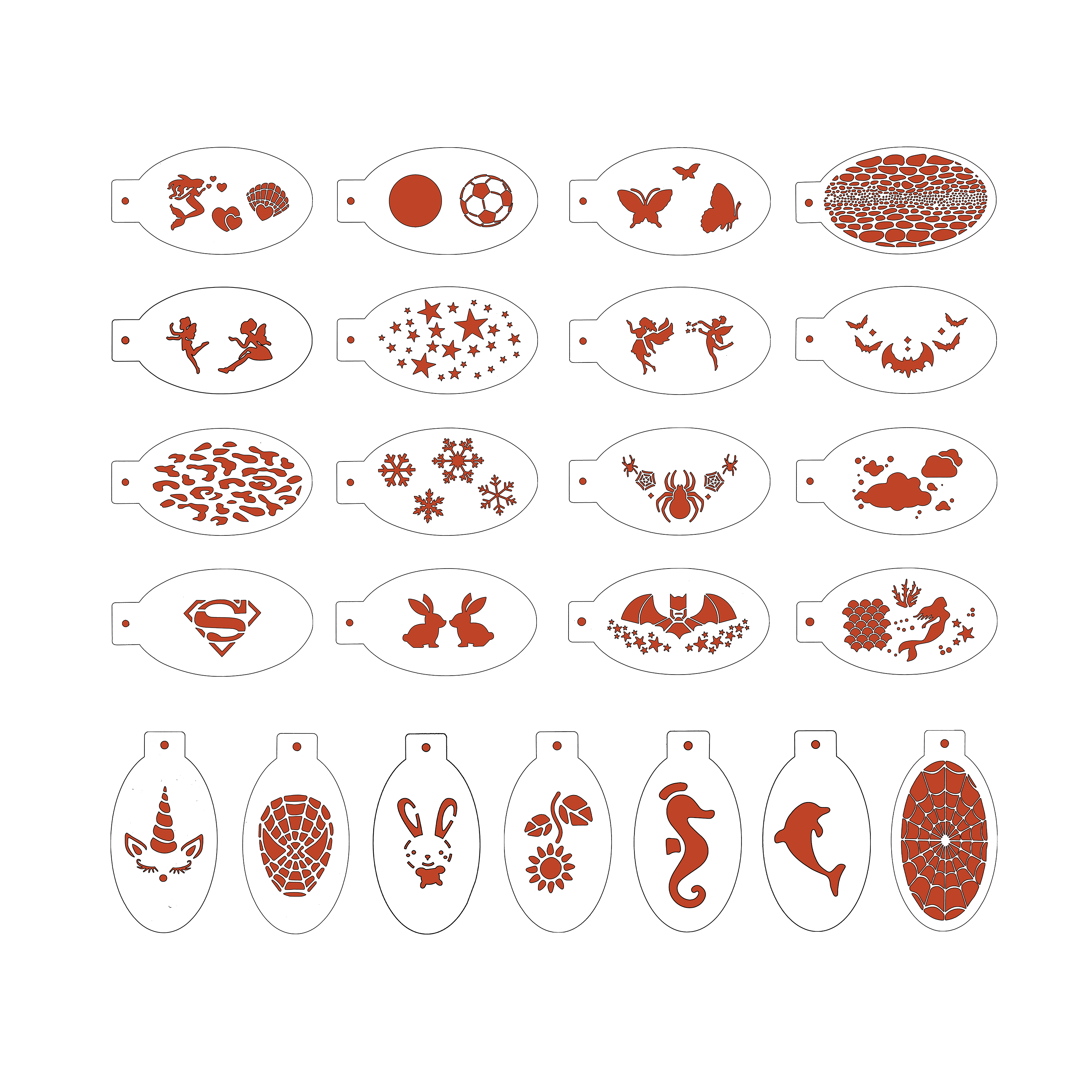 Face Painting Stencils