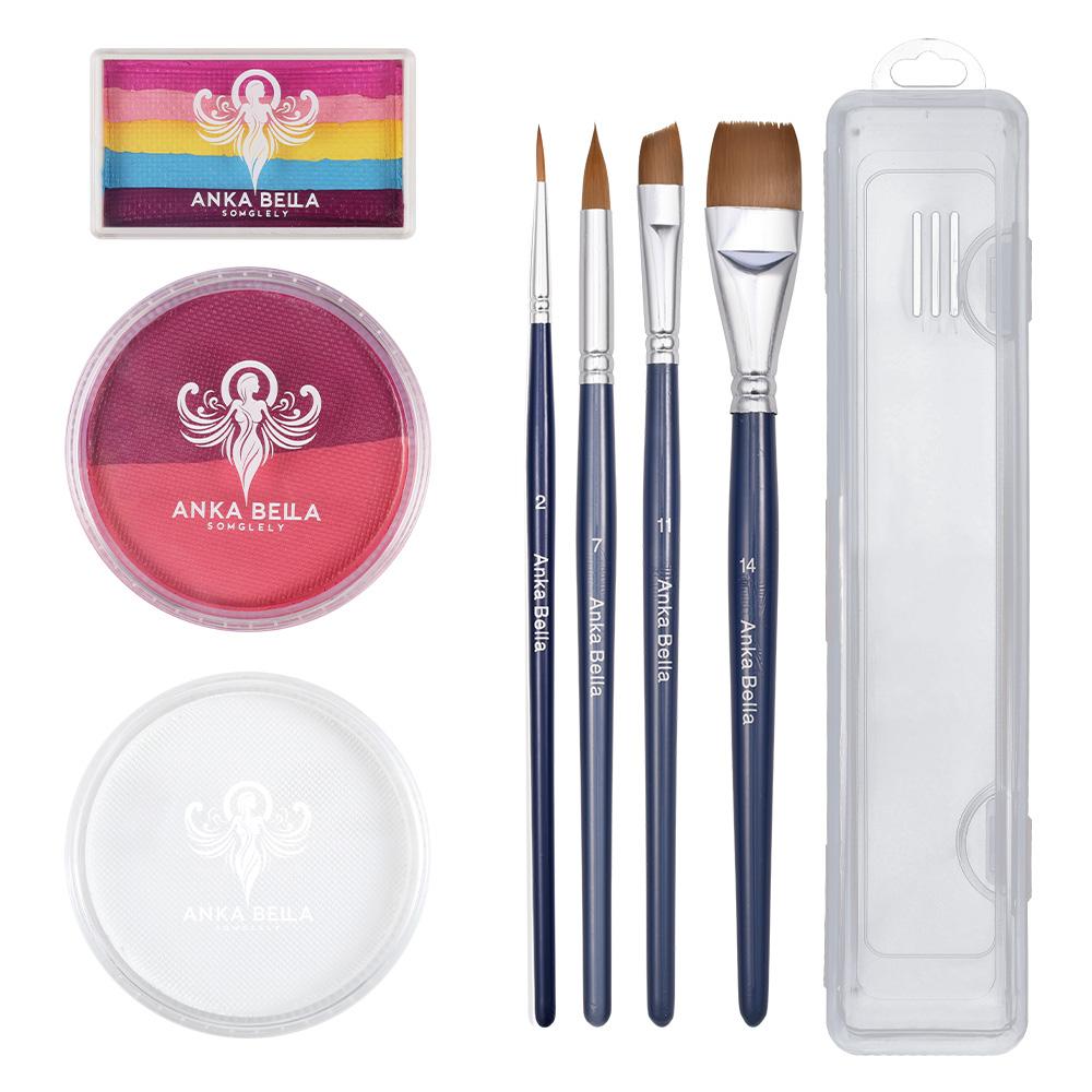 Pintura profesional para niños, fácil de limpiar y brillante (set Dream Rainbow) 