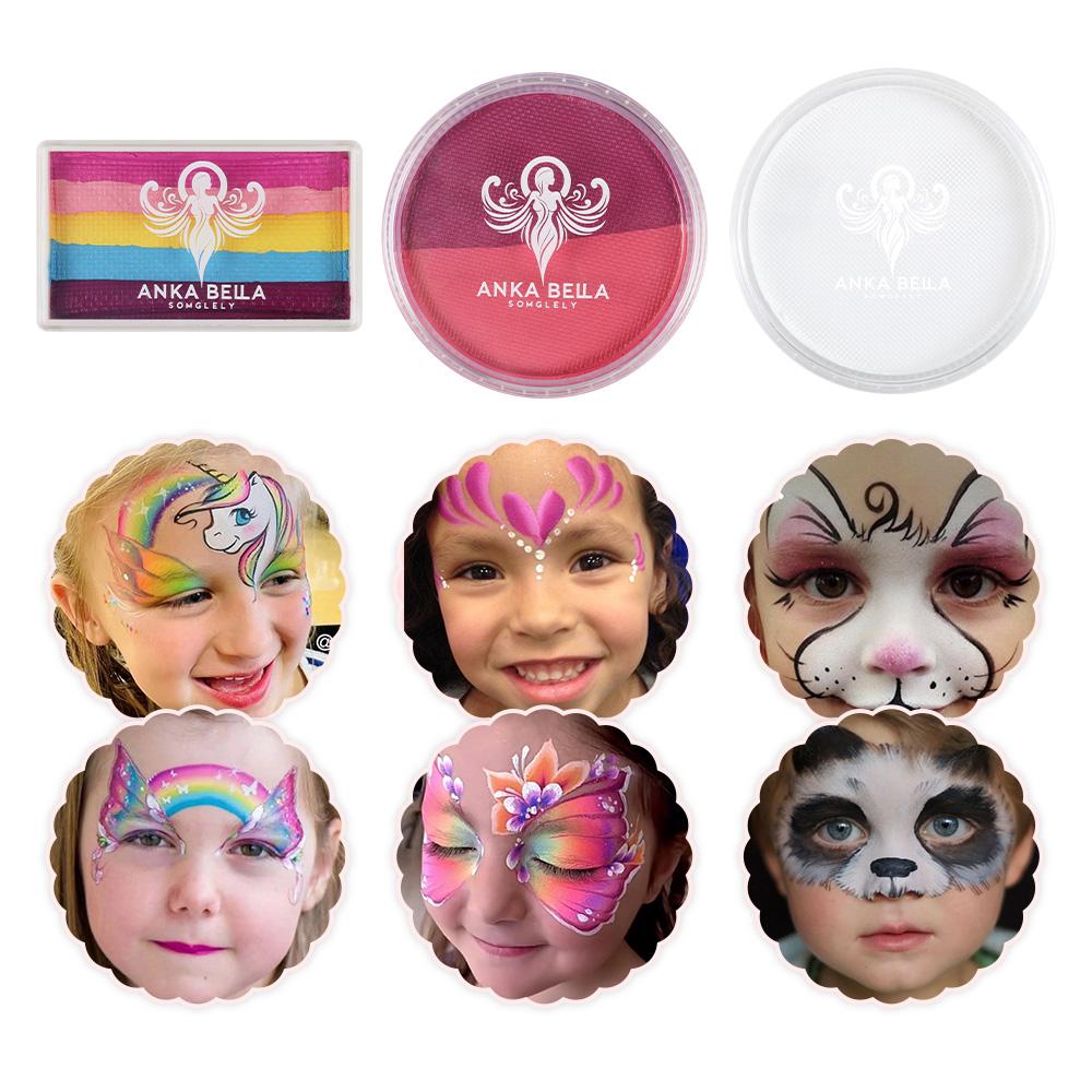 Pintura profesional para niños, fácil de limpiar y brillante (set Dream Rainbow) 