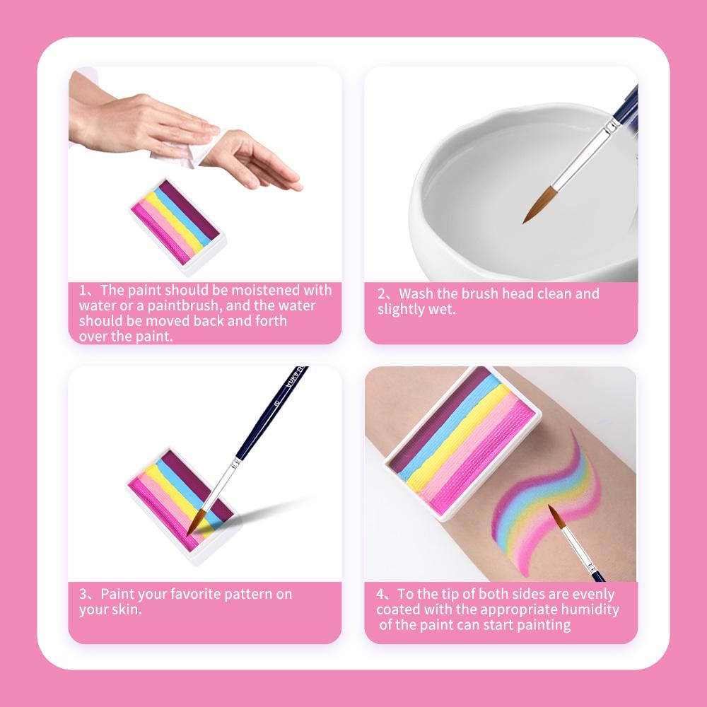 Pintura profesional para niños, fácil de limpiar y brillante (set Dream Rainbow) 