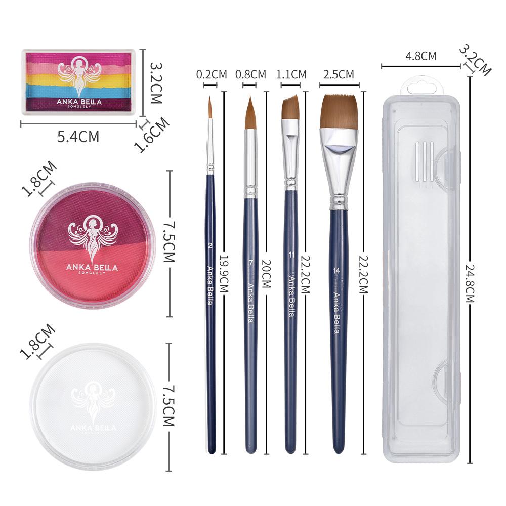 Pintura profesional para niños, fácil de limpiar y brillante (set Dream Rainbow) 