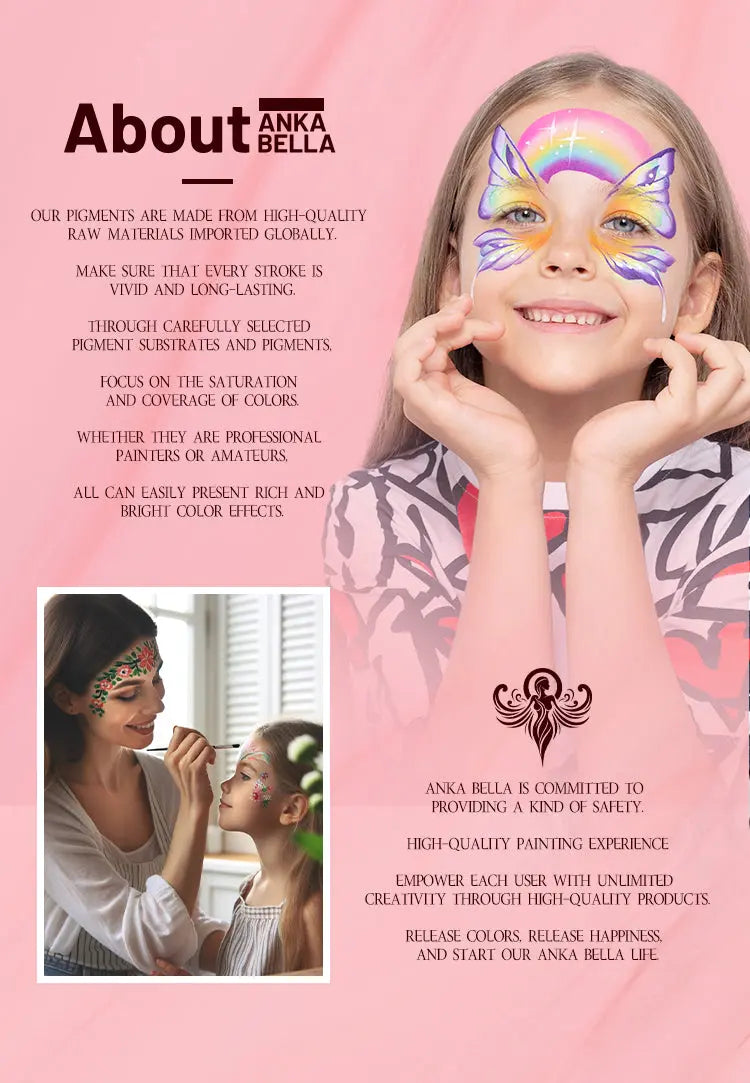 6-Color stage – Bright & Blendable Face & Body Paint for Creative Designs（副本） Anka Bella
