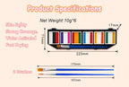 Product specifications of Anka Bella 6-color face paint palette: size 223×71×17mm.