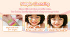 Easy to clean face paint: wipe with wet wipes, rinse with water, use soapy water for dark shades.
