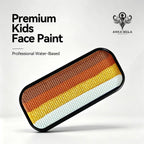 Anka Bella premium kids water-based face paint palette, 4 stripe autumn gold brown gradient face body paint in black tin for fall harvest and Halloween face art