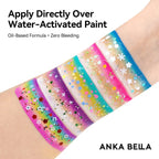 Anka Bella Iridescent Green Blue Pink Glitter, Mixed Leaf Petal Round Sequins for Face & Body Makeup Anka Bella