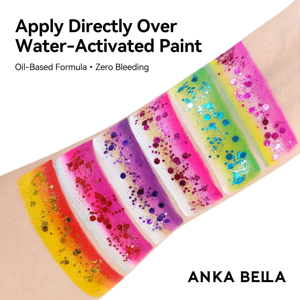 Anka Bella Iridescent Gold Glitter, Safe Face Body Glitter for Festival Makeup Anka Bella