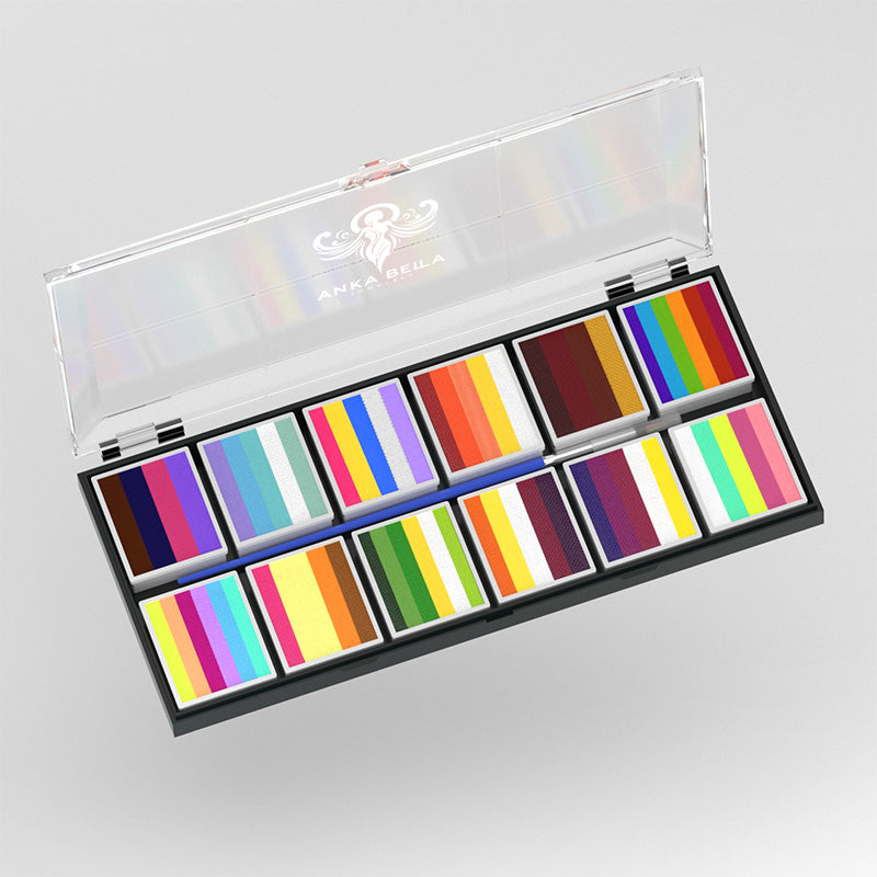 Pastel caleidoscopio arcoíris de 12 colores