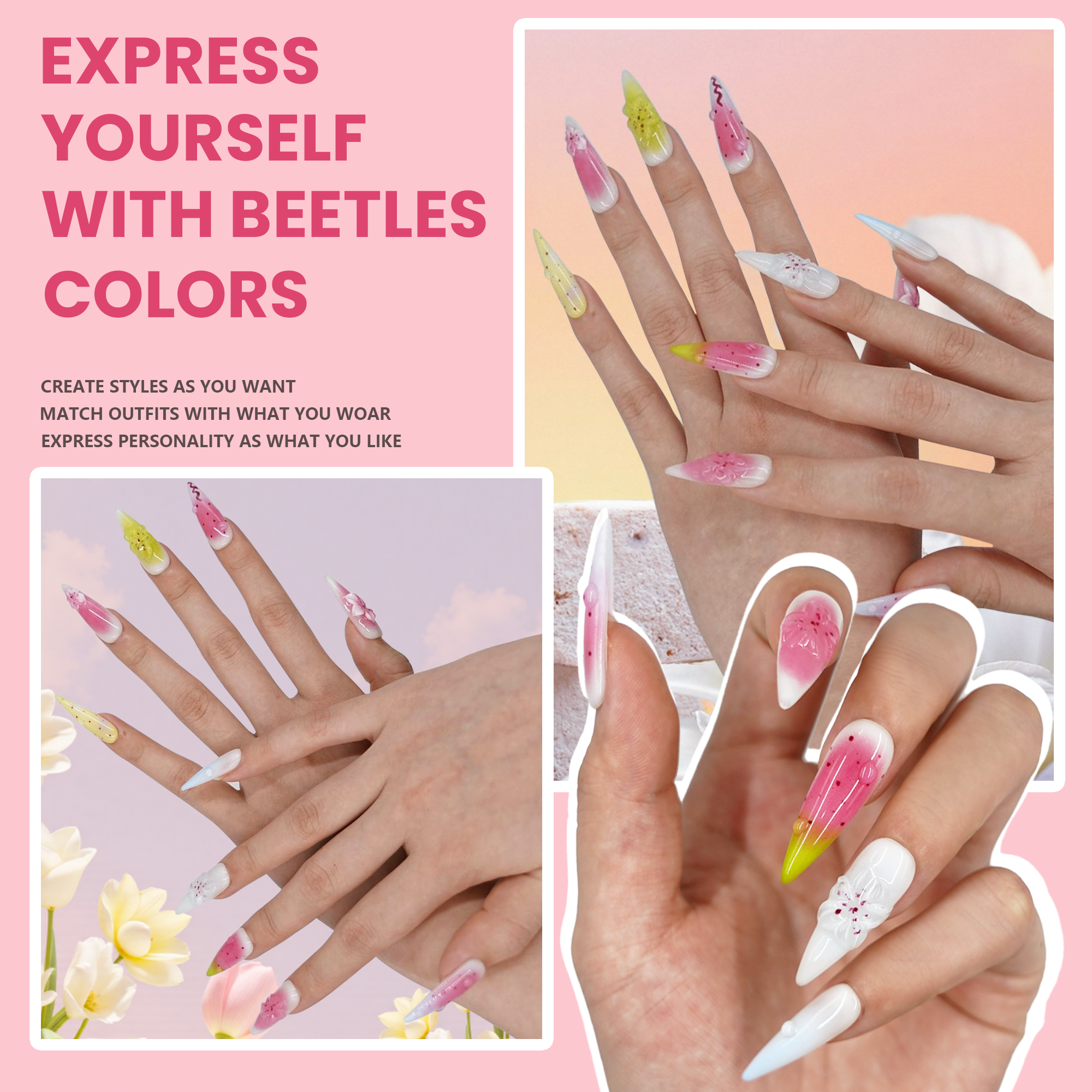 Gradient Garden Nail Art-Anke Bella
