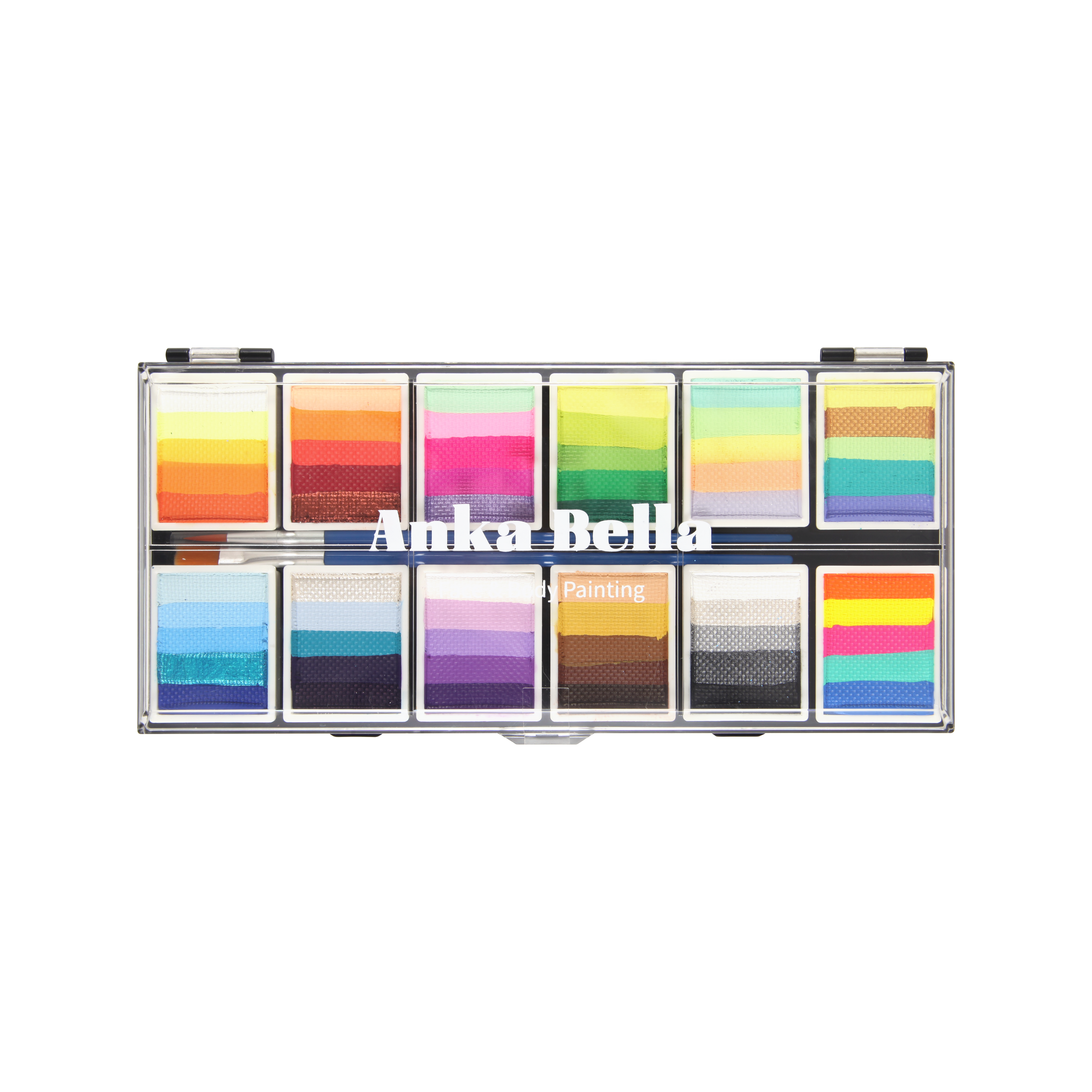 12 color disc dream gradient combination face painting Anka Bella