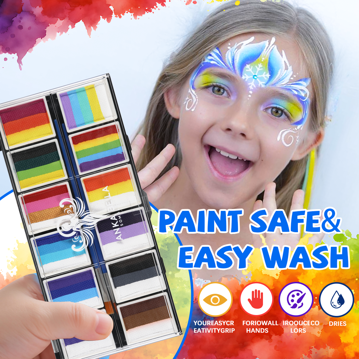 Rainbow Falls set Face painting Anka Bella