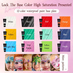12-Color Waterproof Paint Set Anka Bella