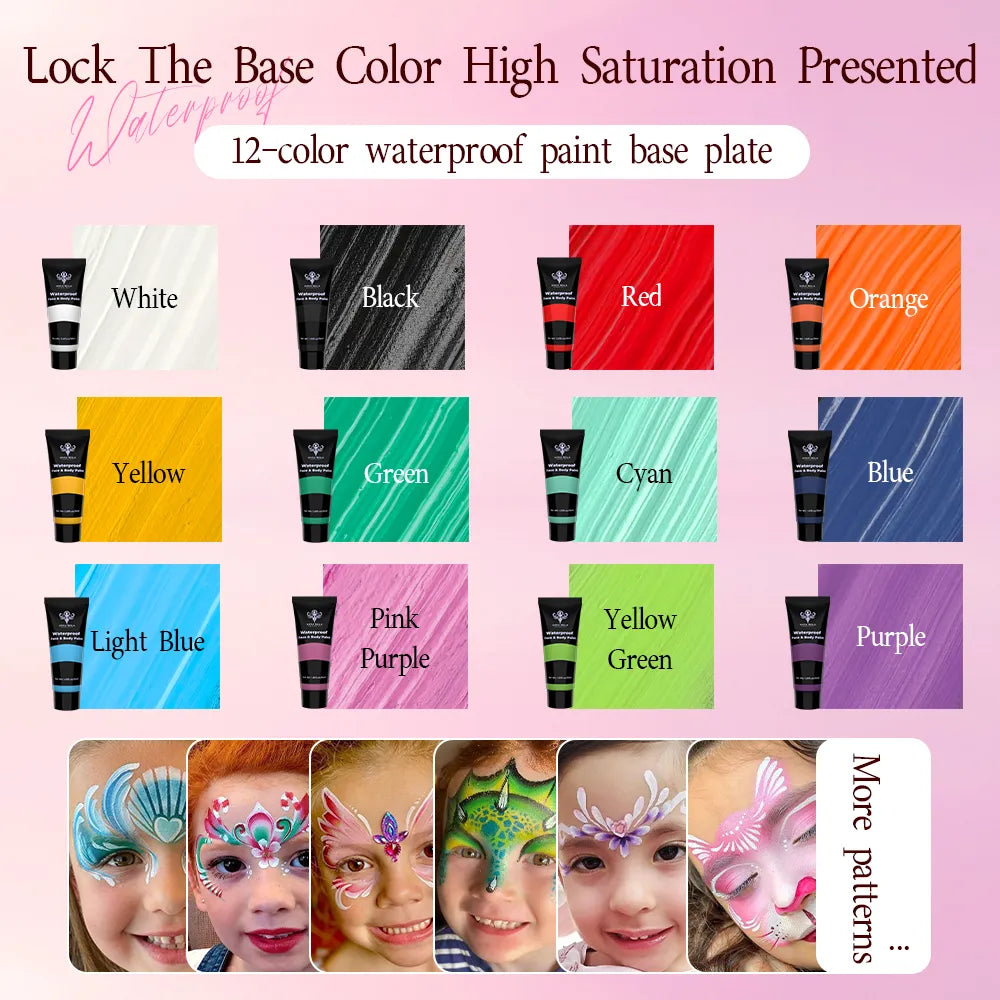 12-Color Waterproof Paint Set