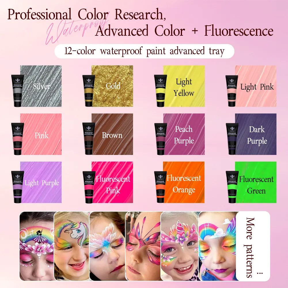 12-Color Waterproof Paint Set