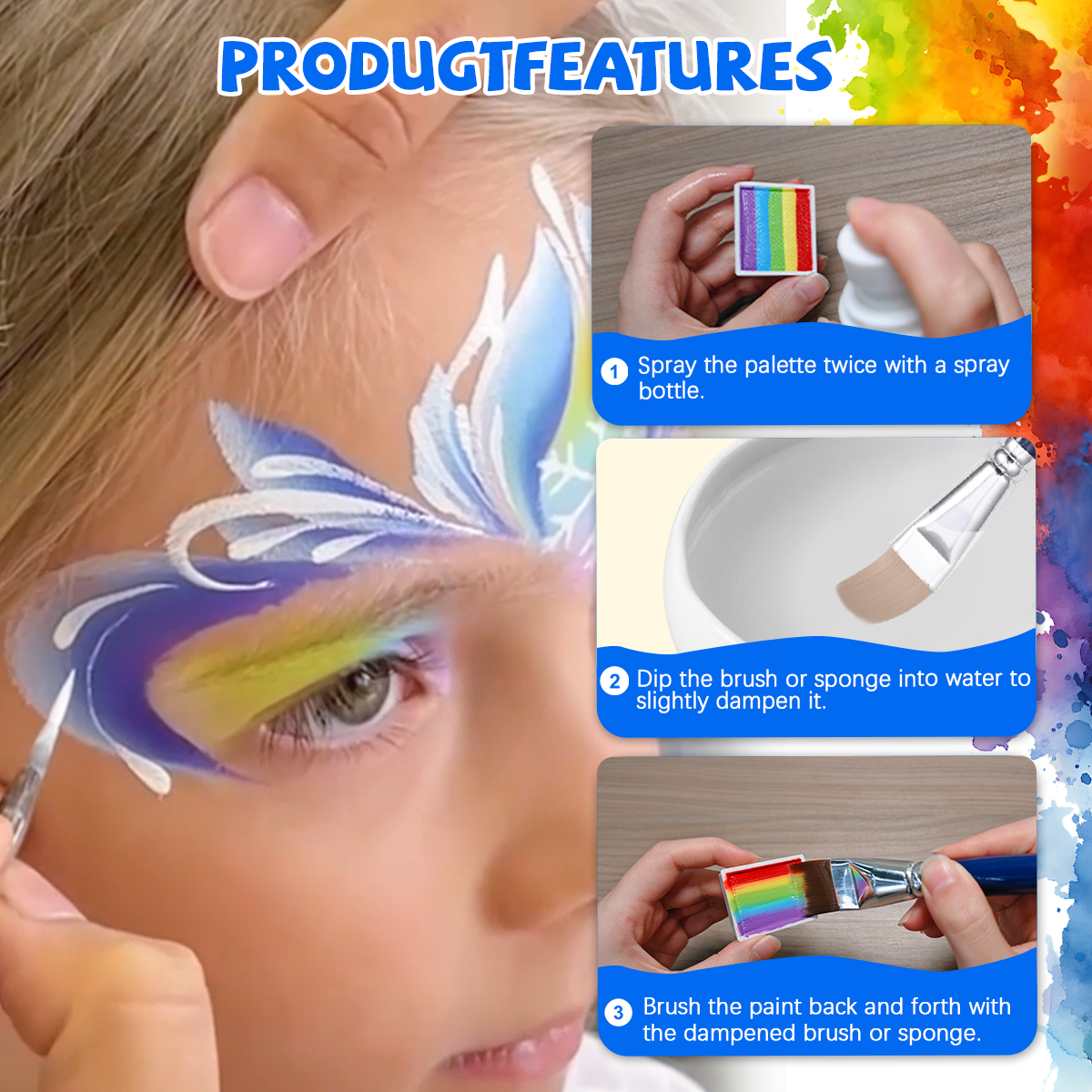 Rainbow Falls set Face painting Anka Bella