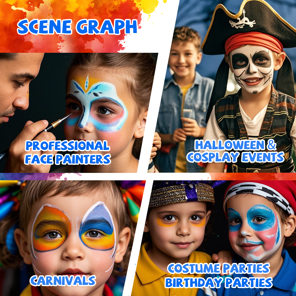 Rainbow Falls set Face painting Anka Bella