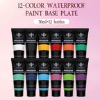 12-Color Waterproof Paint Set Anka Bella