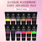 12-Color Waterproof Paint Set Anka Bella
