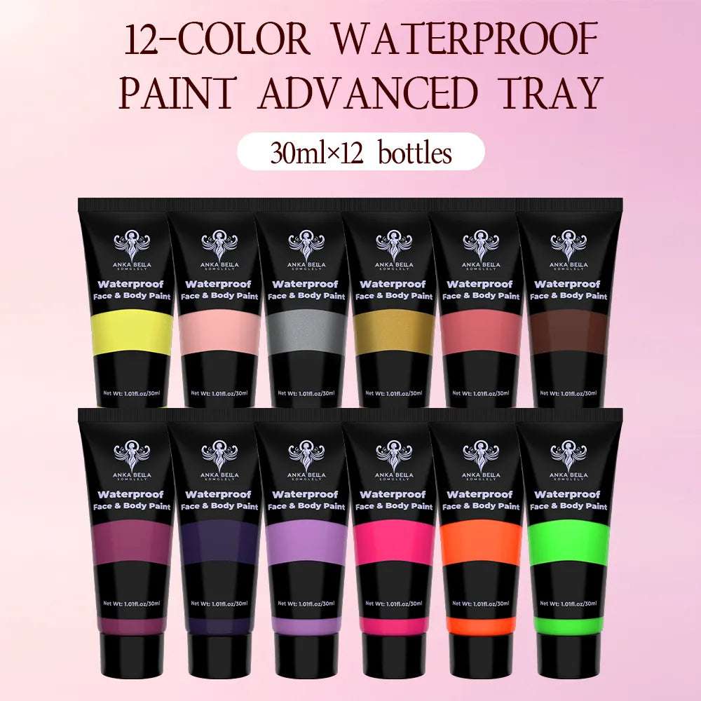 12-Color Waterproof Paint Set