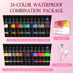 12-Color Waterproof Paint Set Anka Bella