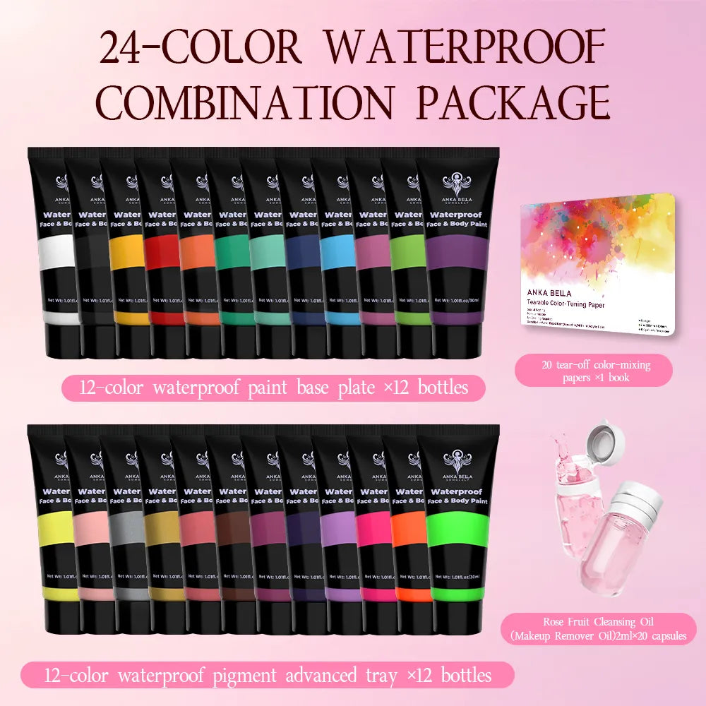 12-Color Waterproof Paint Set