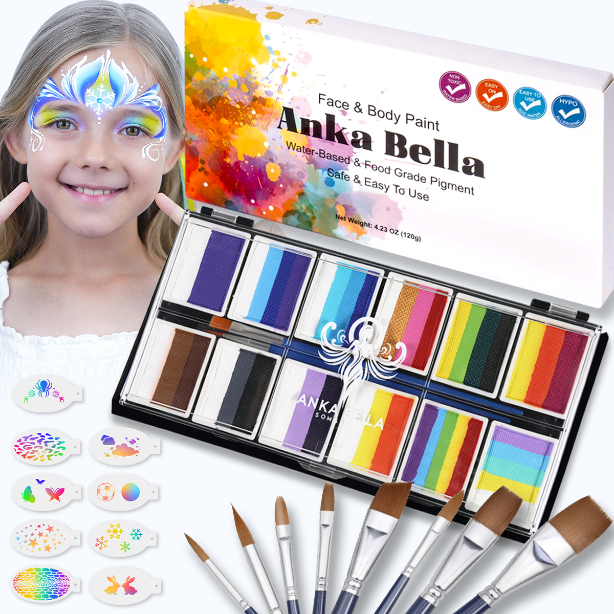 Rainbow Falls set Face painting Anka Bella