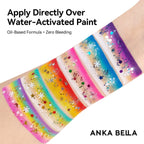 Anka Bella Iridescent Purple Pink Green Glitter, Safe Face Body Glitter for Festival Makeup Anka Bella