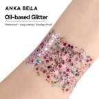 Anka Bella Iridescent Purple Pink Green Glitter, Safe Face Body Glitter for Festival Makeup Anka Bella