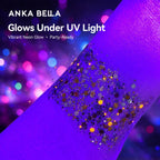Anka Bella Iridescent Black Gold Red Glitter, Safe Face Body Glitter for Festival Makeup Anka Bella