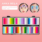 Anka Bella 12‑Color Multifunctional Candy Tray split cake face paint palette, water‑activated rainbow face body paint for professional painters