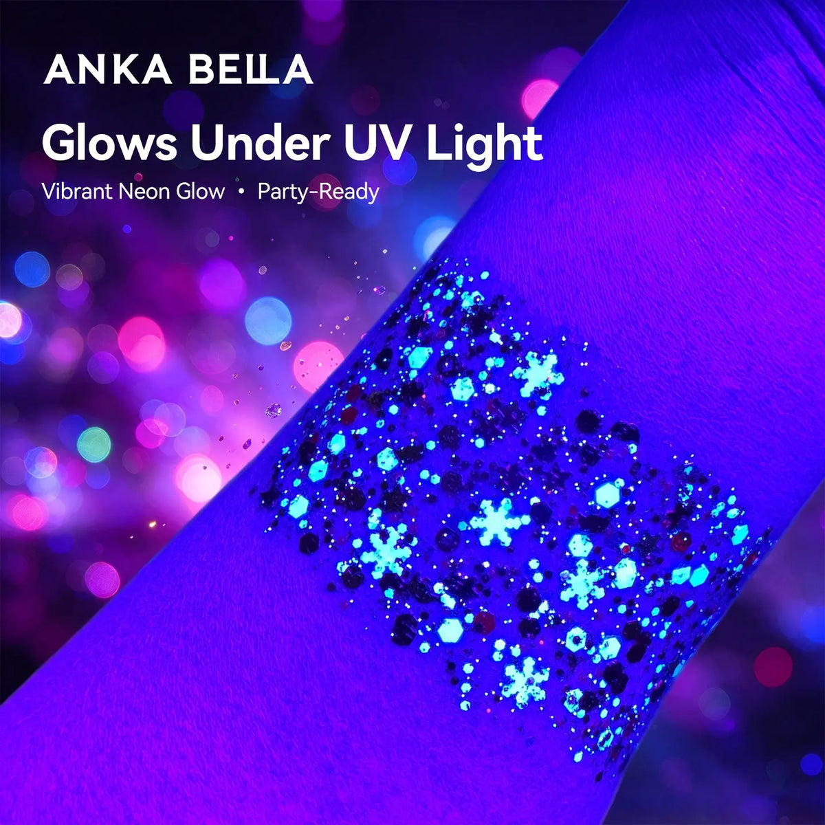 Anka Bella Iridescent Red Gold Glitter, Safe Face Body Glitter for Festival Makeup Anka Bella