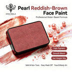 Anka Bella Pearl Reddish‑Brown solid face paint cake 50g water‑based professional face body art paint high pigment shimmer warm pearl reddish‑brown
