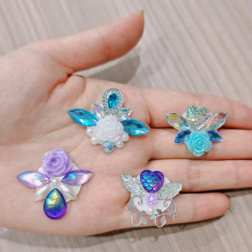 Kit 3D de pegatinas de diamantes y flores para pintar la cara