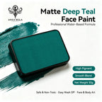 Anka Bella 50g matte deep teal face paint, water based smooth blend body paint