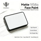 Anka Bella Matte White solid face paint cake 50g, professional water‑based high pigment bright matte white face and body art paint