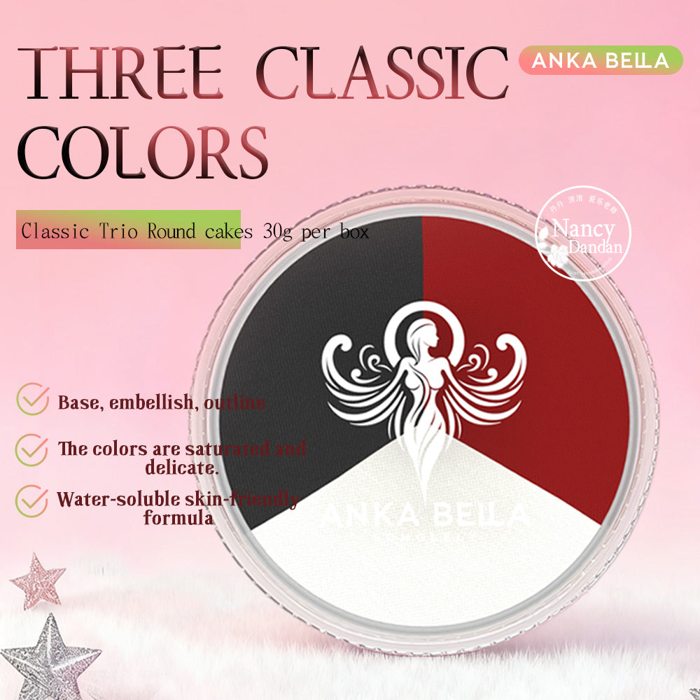 Classic Trio round cake Face painting&Anka bella