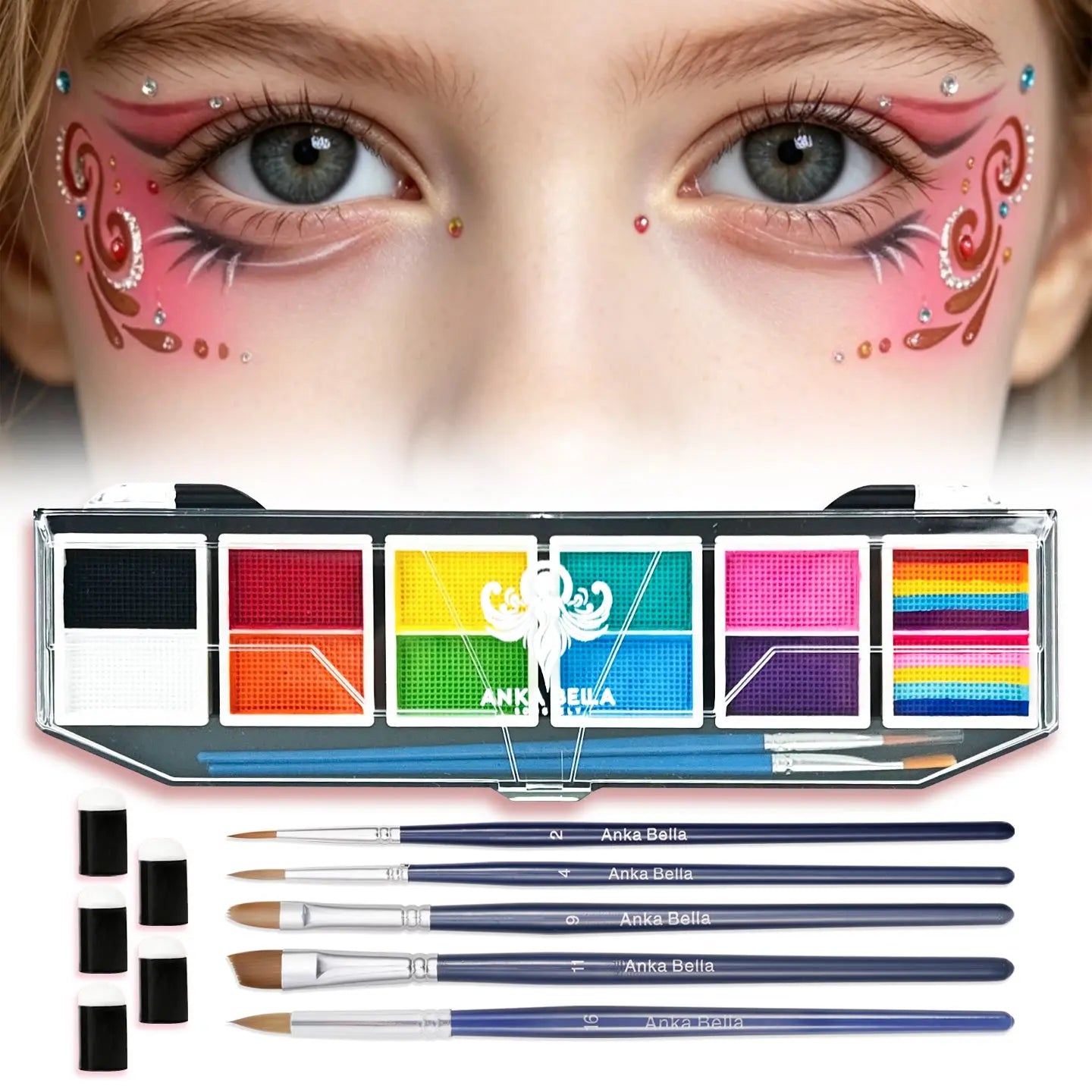 6-Color stage – Bright & Blendable Face & Body Paint for Creative