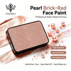 Anka Bella Pearl Brick‑Red solid face paint cake 50g water‑based professional face body art paint high pigment shimmer warm brick‑red pearl